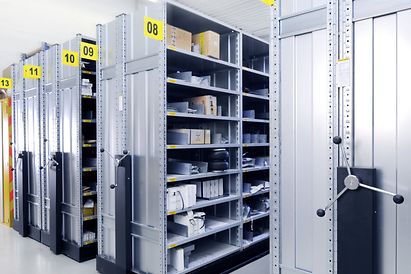 Mobile shelving for light loads